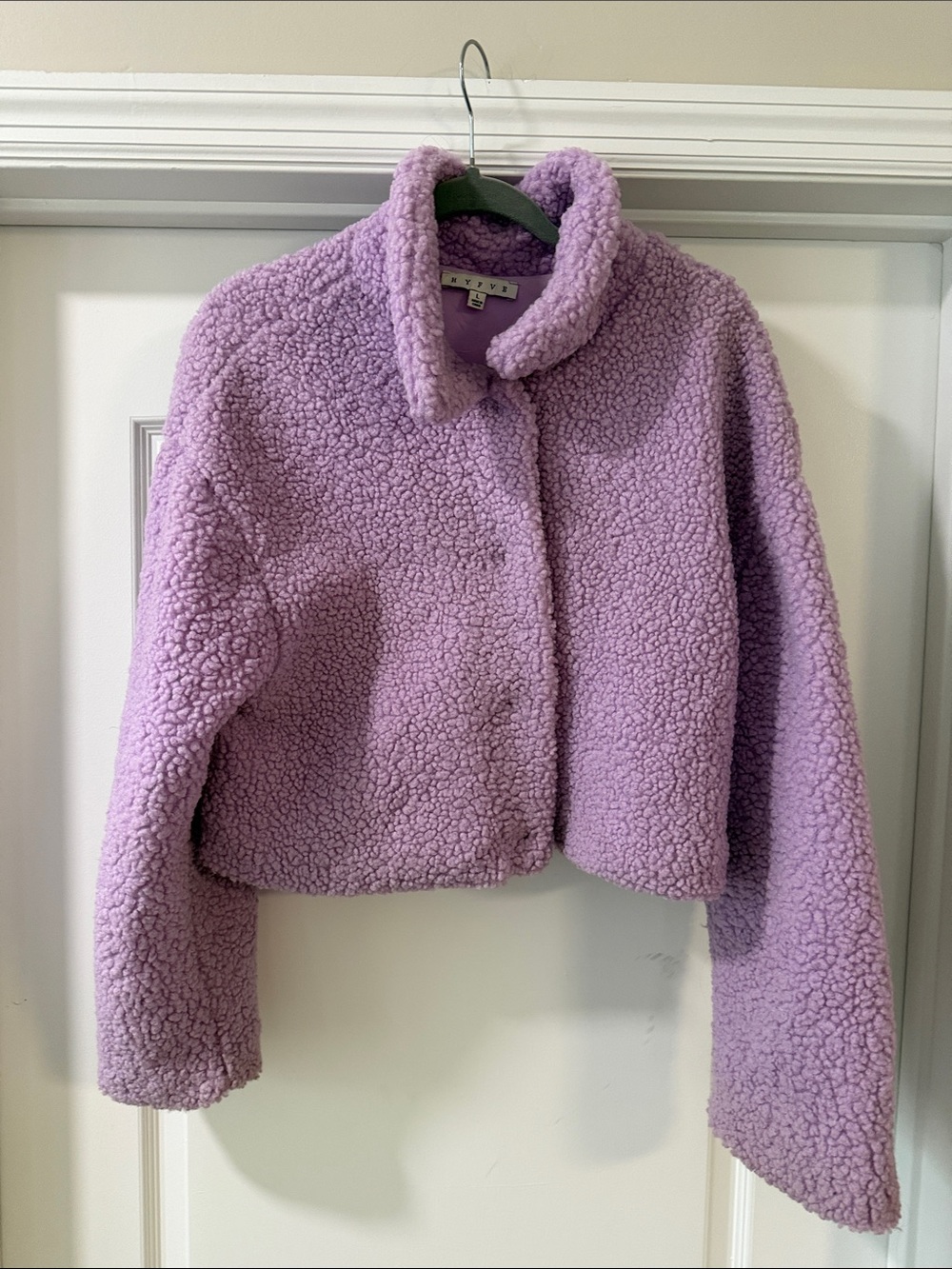 HYFVE Lavender Plush Teddy Sherpa Jacket
